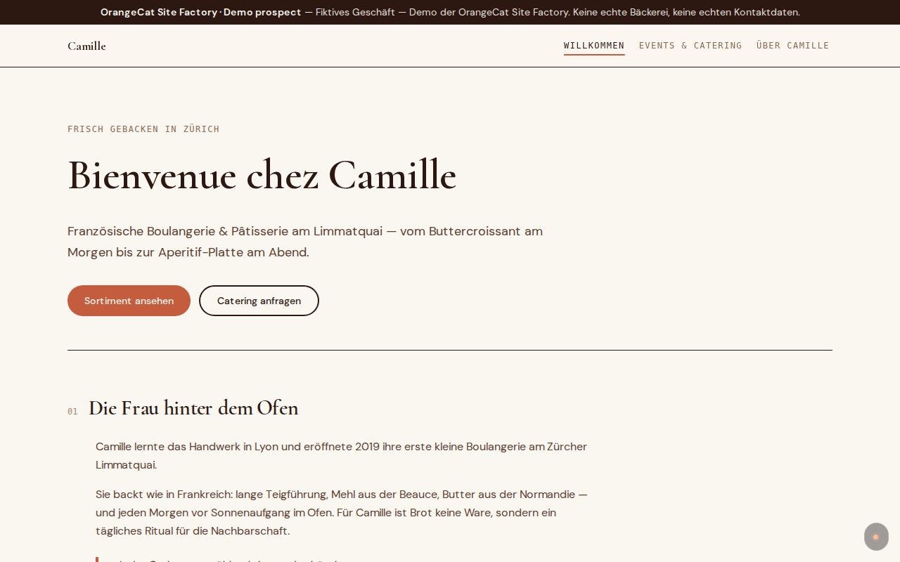Camille — screenshot of camille.orangecat.ch