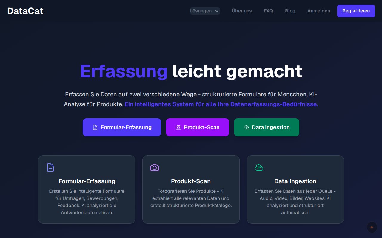 DataCat — screenshot of datacat.orangecat.ch