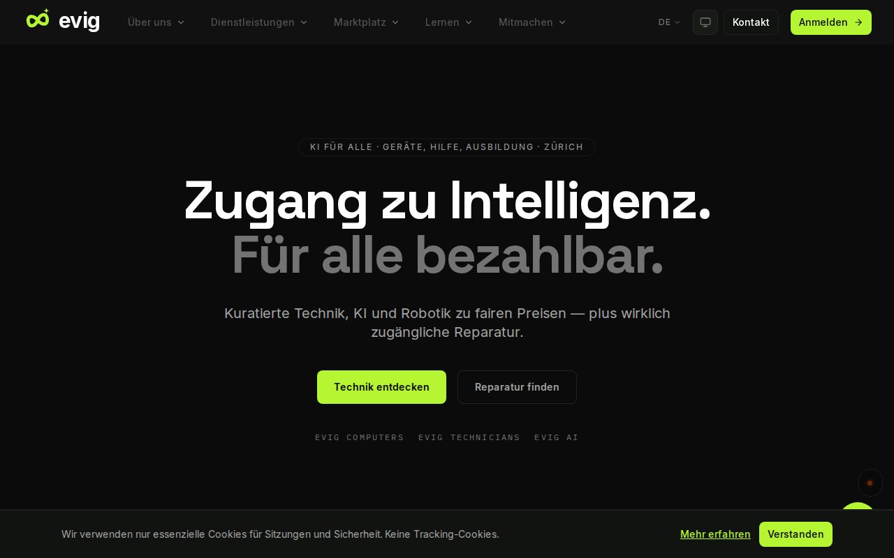 evig — screenshot of evig.orangecat.ch