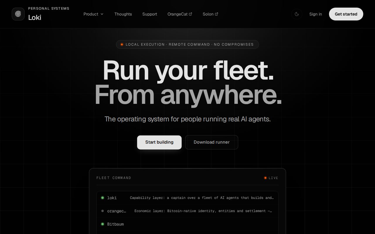 Loki — screenshot of loki.orangecat.ch