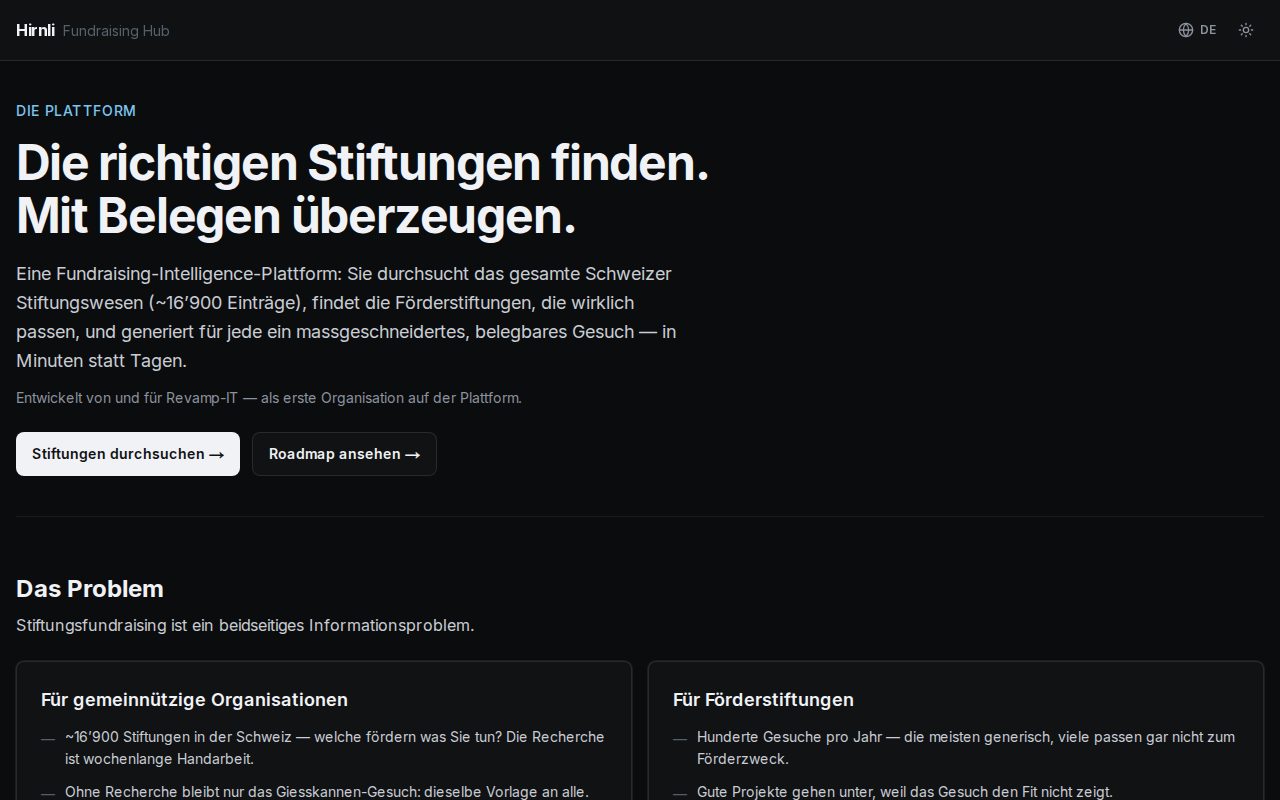 Hirnli — screenshot of hirnli.orangecat.ch