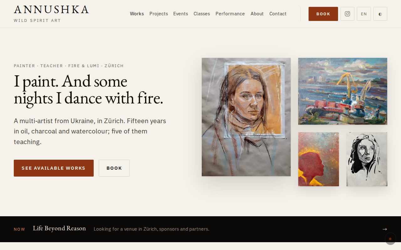 Annushka — screenshot of annushka.orangecat.ch